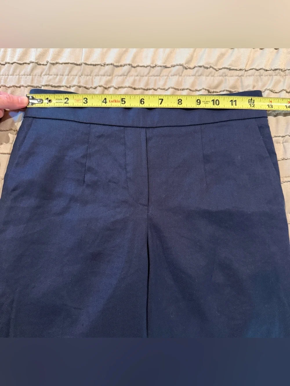Aritzia Babaton Conan Pant Linen Blend Classic Navy Blue 0 Workwear Business